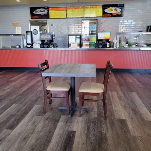 Menu and counter