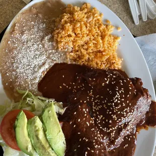 Delicious chicken molé