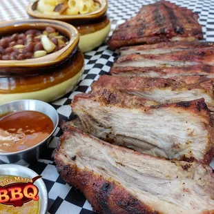 Slow smoked pork Ribs