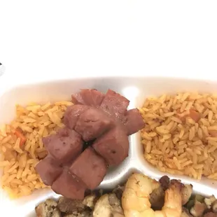 Parrilladas Supreme (Beef Fajita, Chicken Fajita, Shrimp, Sausage, Rice, Beans, Salad, Pico, Guac, and Corn Tortillas)