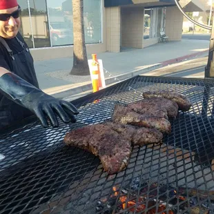 Grilling at Magnolia Center Marketplace's night market
