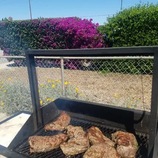 Another beautiful day for bbq. This is for my uncle's birthday party!