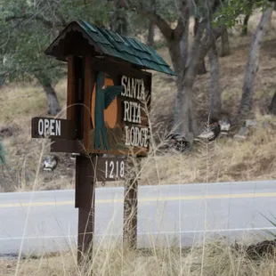 Road sign with turkeys