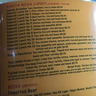 There is absolutely nothing on this menu that is authentic. It's the same old Tex Mex.