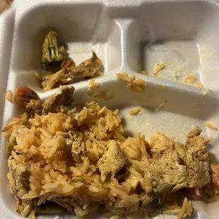 Photo of my leftovers from our recent visit. I wanted to throw this out but my husband hates waste...and has a stronger stomach.