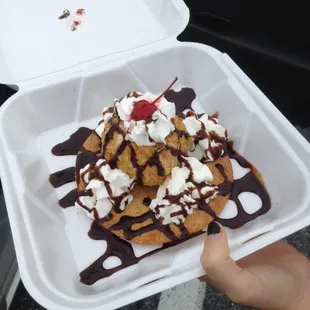 Fried ice cream to go