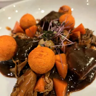 Beef with potato croquettes,  phenomenal