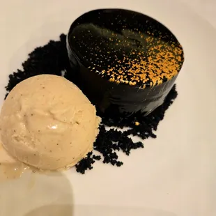 Mirror glass tuxedo mousse cake