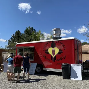 a red food truck