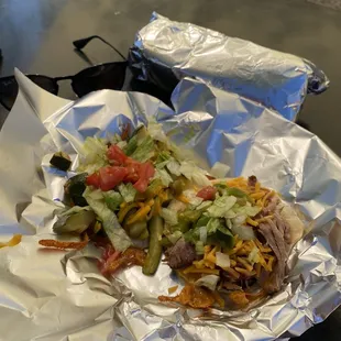 Bbq taco and Calabacita taco