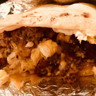 Sausage, egg, cheese, potato burrito made dad a happy man!