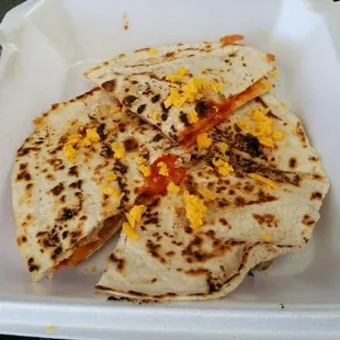 Quesadilla with Red Chile