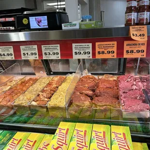 The carne section.