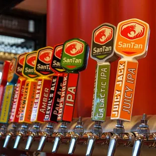 Beers on tap