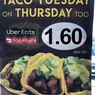 a taco tuesday on thursday