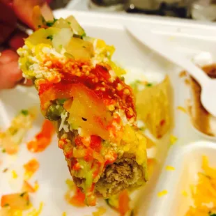 Rolled taco with everything