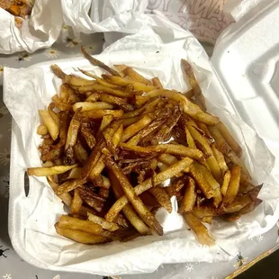 Culero caja de papas The fries lit up to be brighter