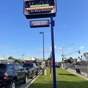 a sign for a mexican restaurant