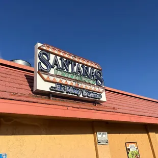 a sign on the roof of a restaurant