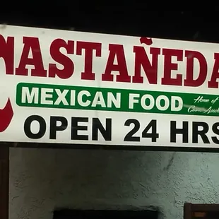 Santana's spells their name funny on the sign. Castaneda's. But they have good food.