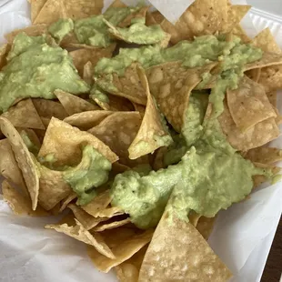 I order guacamole and chips and got this to go...