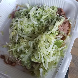 Tostada $11 for lettuce