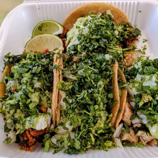 2 Piece Chicken Tacos Combo Plate