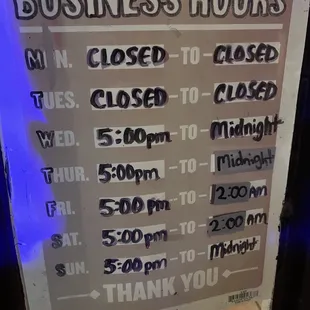 Business hours