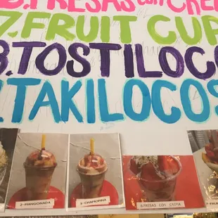 Dessert food items
