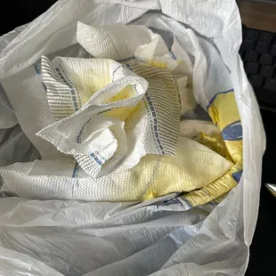 And this is the amount of oil I take from the food!