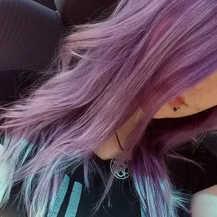 Bleach touch up, tone, trim, and styling