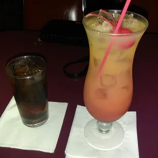 Vodka punch and whiskey coke $11