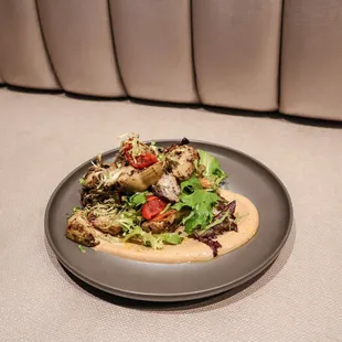 a plate of food on a table