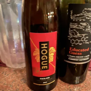 Great wine choice with our meal!