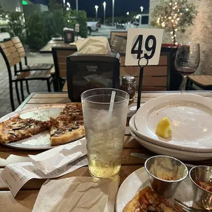 Apparently to take out number or clean the dirty table around us was too much