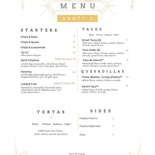 Temporary Menu