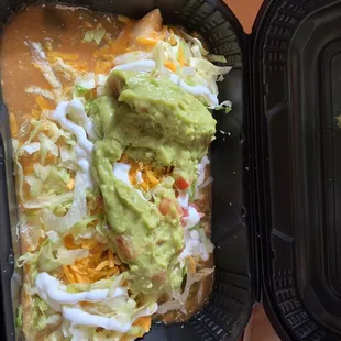 Smothered chicken burrito