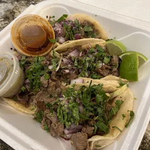 Carne asada tacos