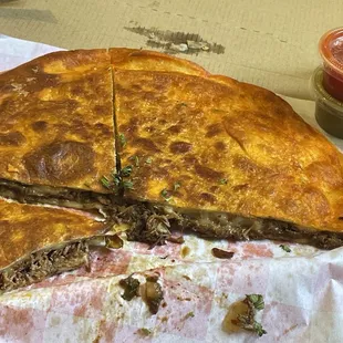 Birria &quot;pizza&quot; (large quesadilla)