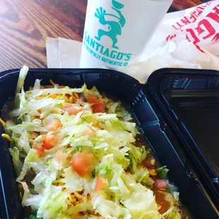 #smotheredburrito #greenchile #santiagos #beans #cheese #chicharrones #eatonhavanastreet #97restaurants