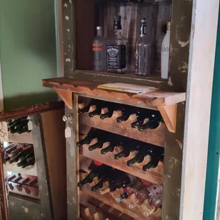 Old door turned into a bar..
