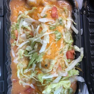 Smothered burrito  Smothered with Green Chile