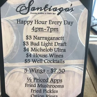 Happy Hour specials