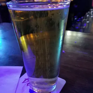 a glass of beer