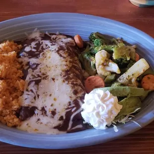 Enchiladas poblanas.  Amazing!