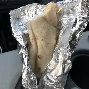 Can't think of a better early morning co-pilot than a Breakfast Burrito with cheese in my center console.