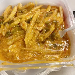 a plastic container filled with food