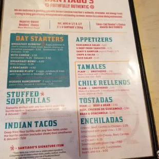 Same menu front