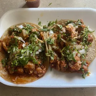 Ahchiote Chicken street tacos and salsa cups