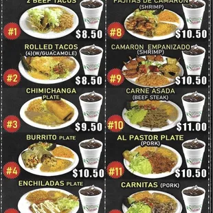 a menu for a mexican restaurant